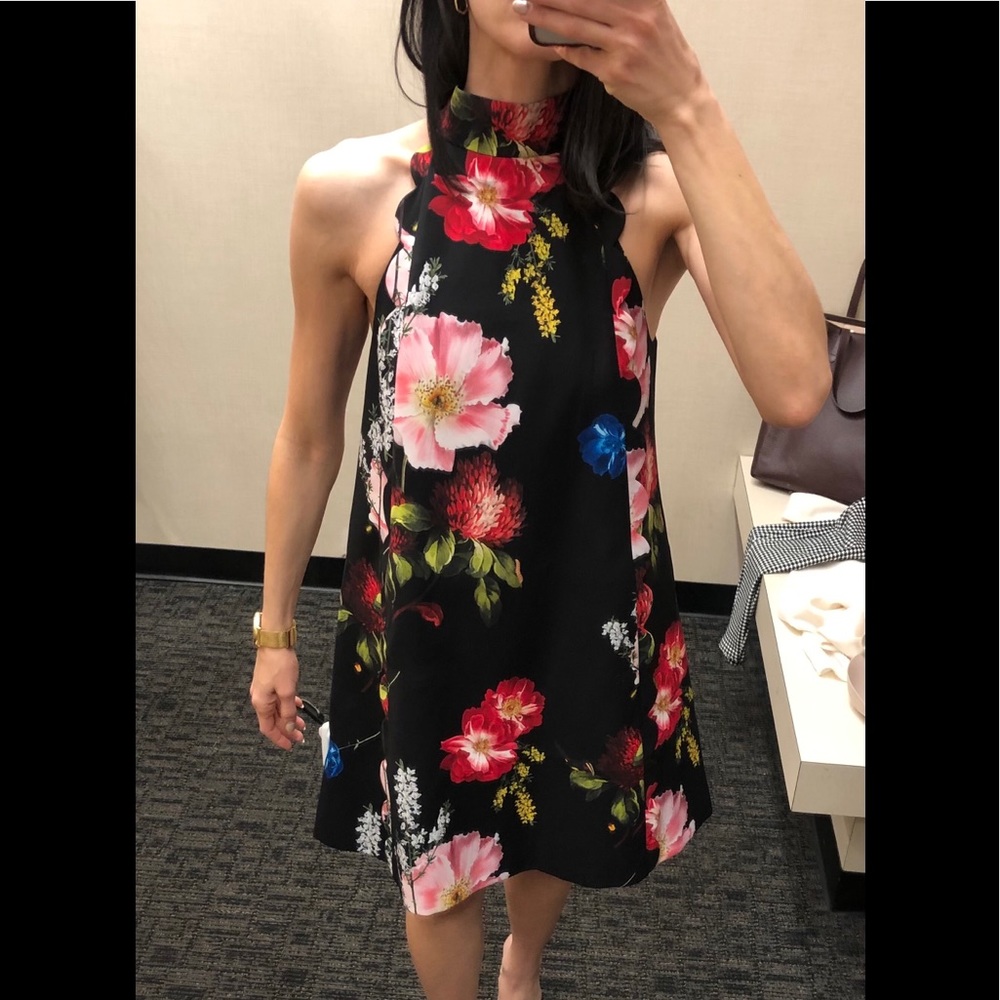 Ted Baker London Tanii Floral Scallop Shift Dress